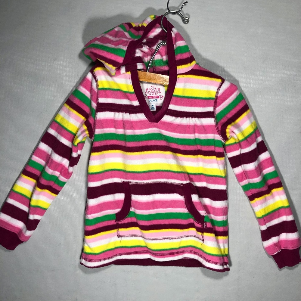 Children's Place Fleece Striped Pullover (7/8)